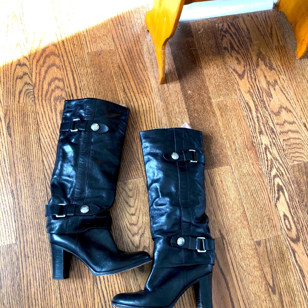 Coach leather boots.